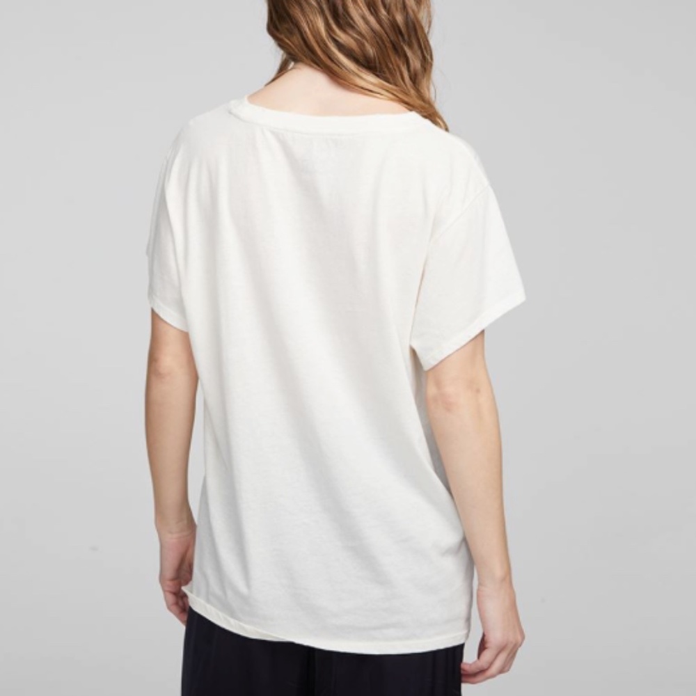 CHASER - Vinyl is Forever - Short Sleeve Crew Neck Graphic T-Shirt - Cream - XS - Picture 2 of 8